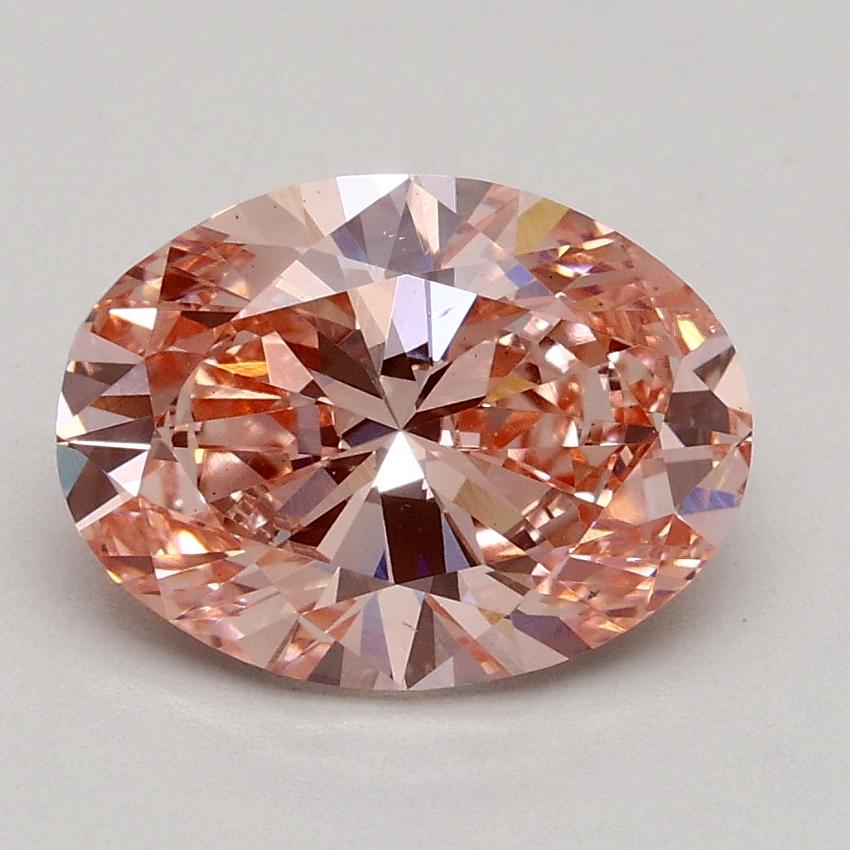1.70 Ct. Fancy Intense Pink Oval Lab Grown Diamond