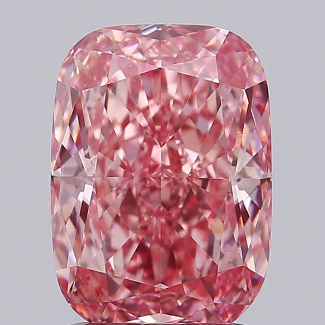 2.09 Ct. Fancy Vivid Pink Cushion Lab Grown Diamond