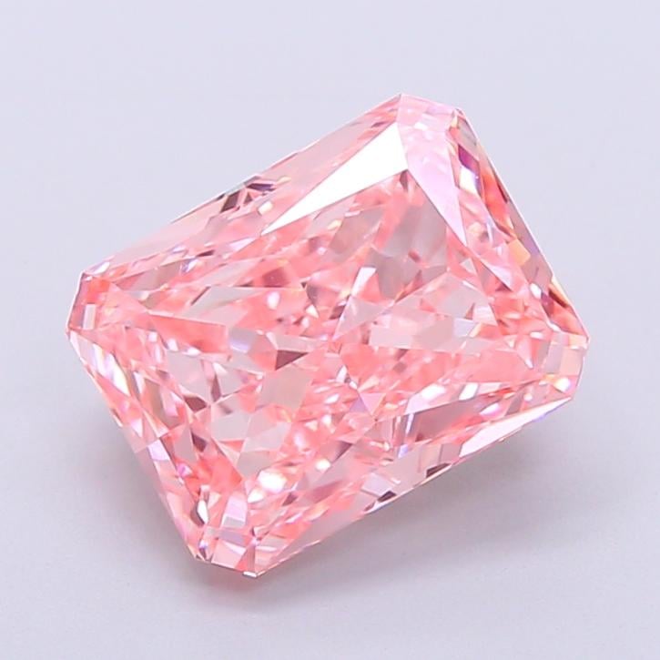 4.03 Ct. Fancy Vivid Pink Radiant Lab Grown Diamond