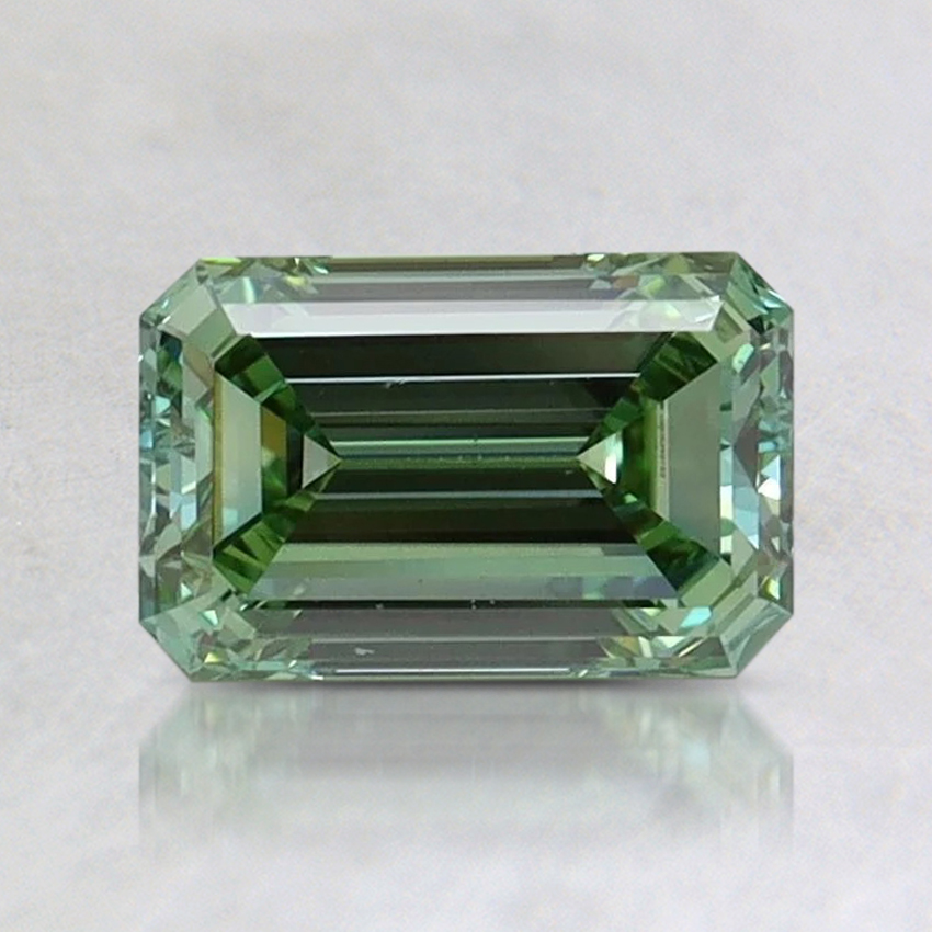0.97 Ct. Fancy Intense Pacific Green Emerald Lab Grown Diamond