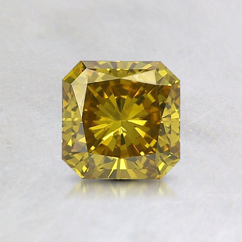 0.64 Ct. Lab Grown Fancy Intense Greenish Yellow Radiant Diamond