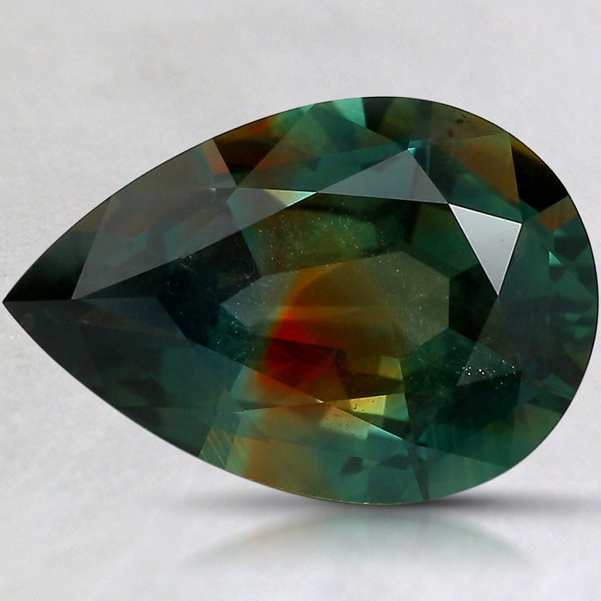 15.4x10.5mm Premium Parti-Color Pear Montana Sapphire