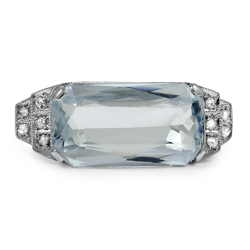 Art Deco Aquamarine Vintage Ring