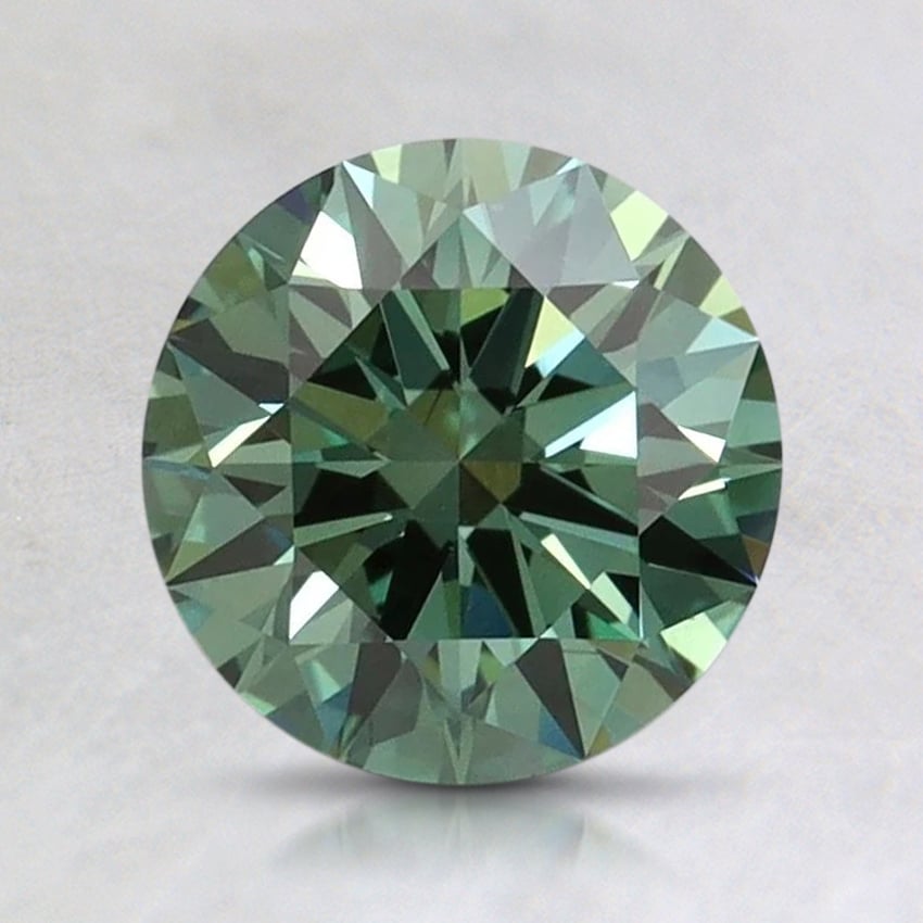 1.26 Ct. Fancy Vivid Pacific Green Round Lab Grown Diamond