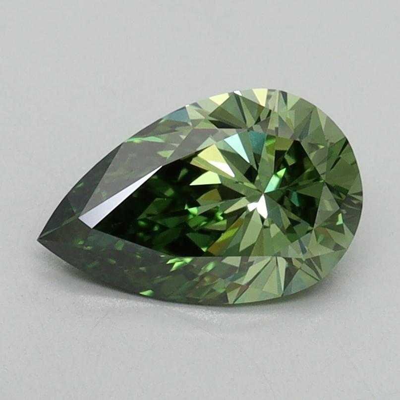 1.01 Ct. Fancy Vivid Green Pear Lab Grown Diamond