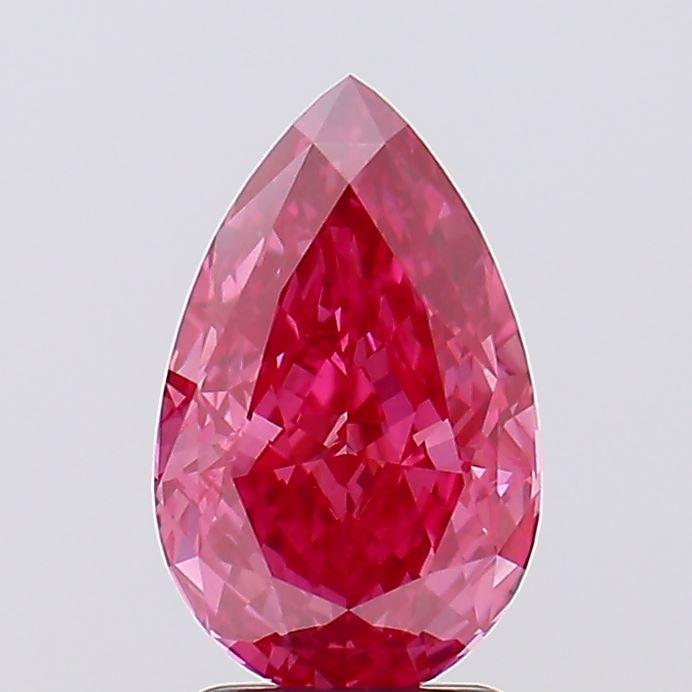 2.60 Ct. Fancy Vivid Pink Pear Lab Grown Diamond