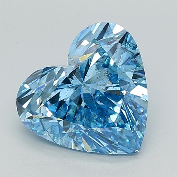 3.51 Ct. Fancy Vivid  Blue Heart Lab Grown Diamond