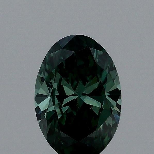 0.32 Ct. Fancy Vivid Green Oval Lab Grown Diamond
