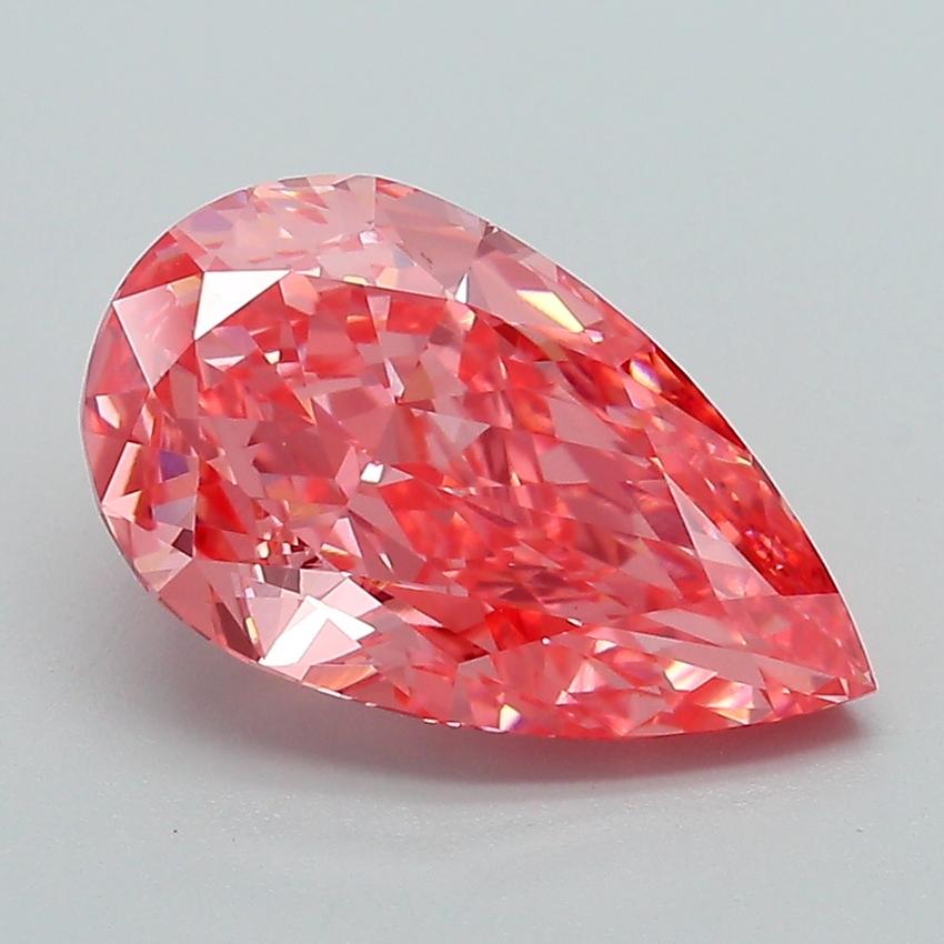 2.98 Ct. Fancy Vivid Pink Pear Lab Grown Diamond