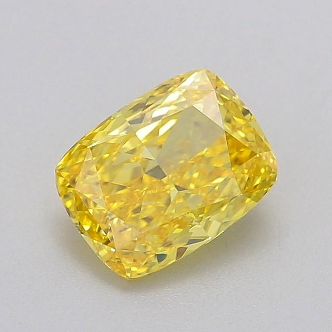 1.31 Ct. Fancy Vivid  Yellow Cushion Lab Grown Diamond