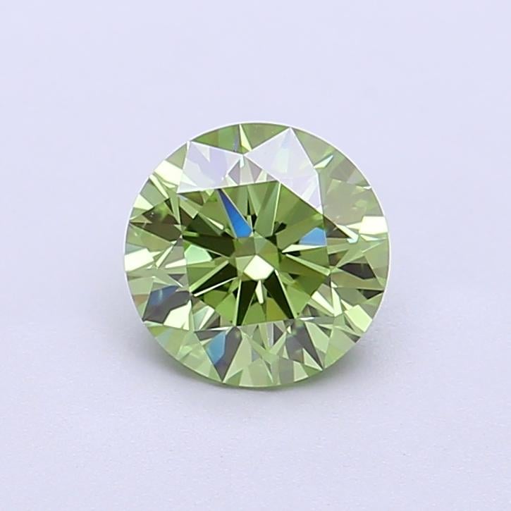 1.04 Ct. Fancy Vivid  Green Round Lab Grown Diamond