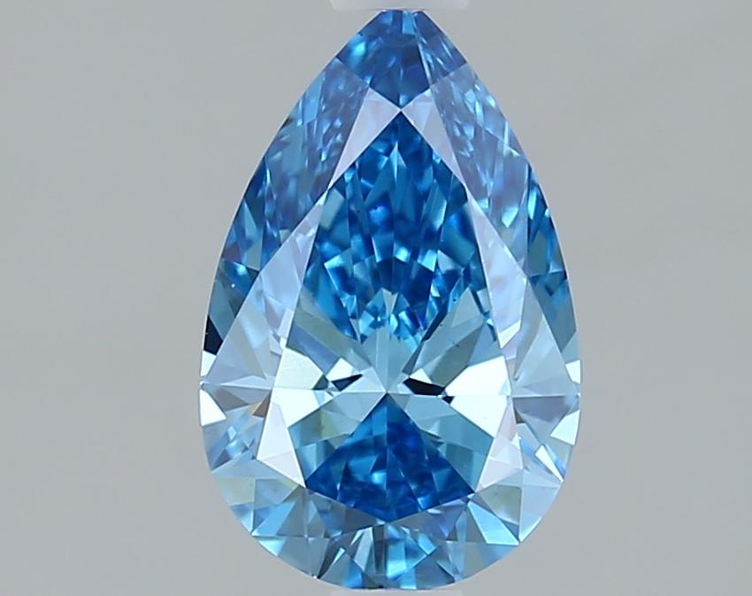 1.05 Ct. Fancy Vivid Blue Pear Lab Grown Diamond