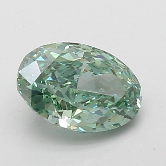 1.06 Ct. Fancy Vivid Green Oval Lab Grown Diamond