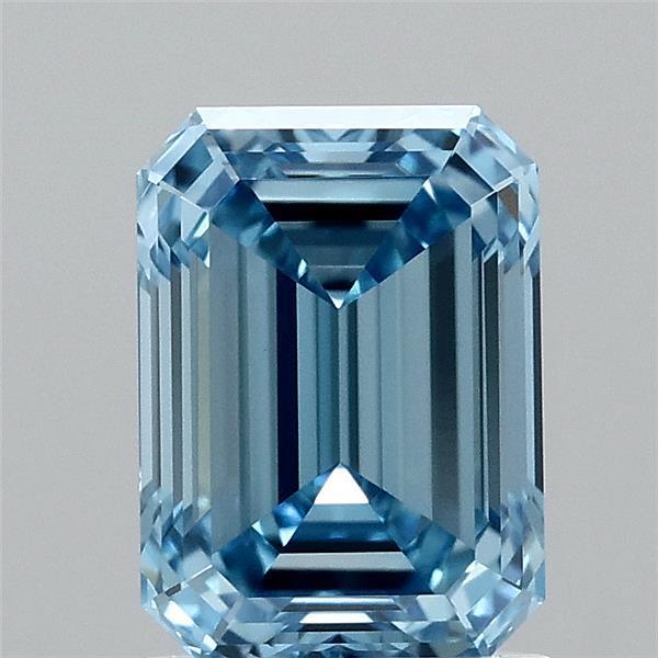 1.66 Ct. Fancy Vivid  Blue Emerald Lab Grown Diamond
