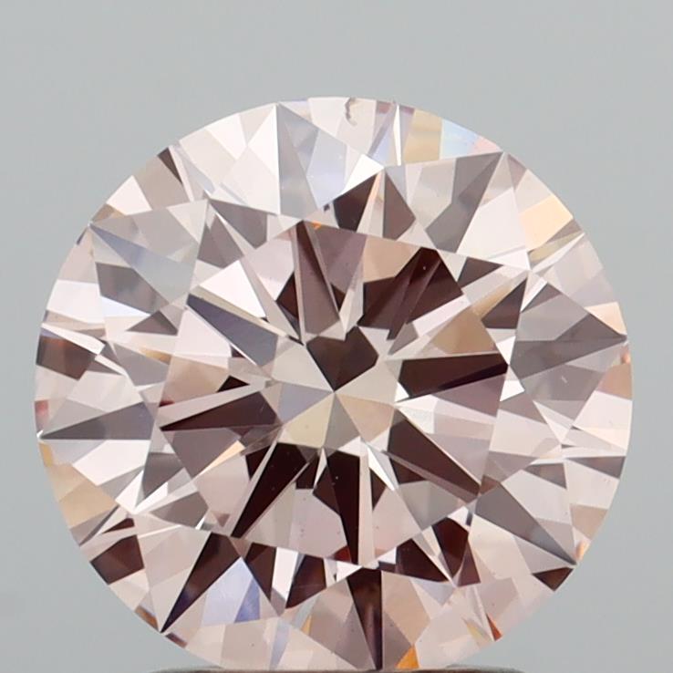2.01 Ct. Fancy Light Brownish Pink Round Lab Grown Diamond