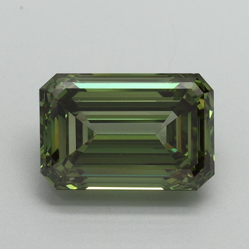 5.01 Ct. Fancy Vivid Green Emerald Lab Grown Diamond