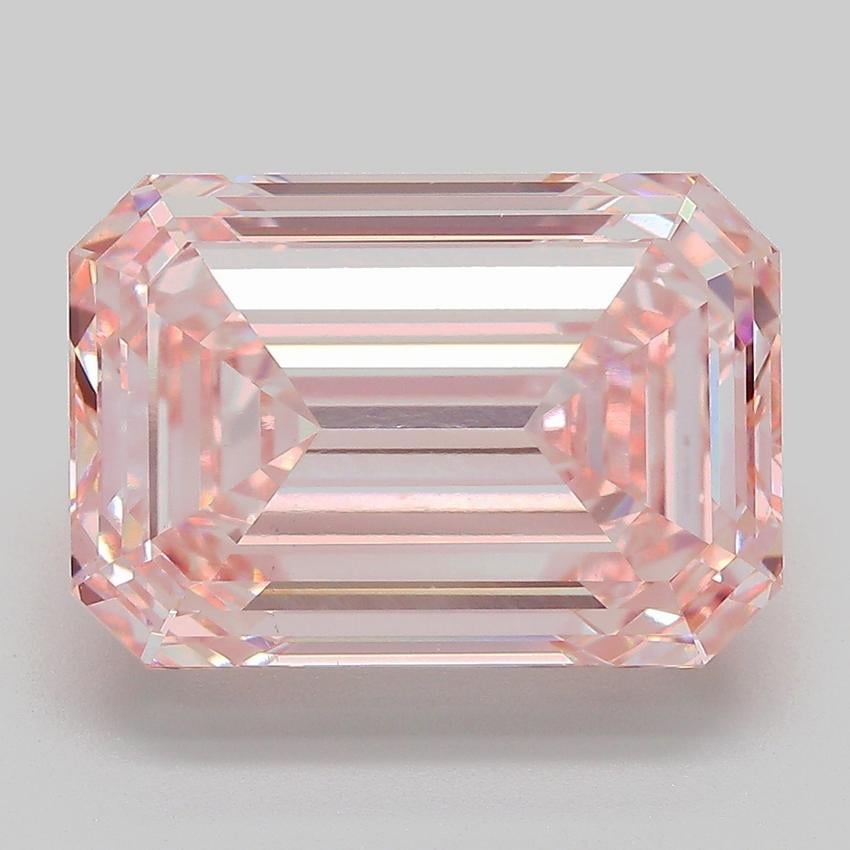 10.09 Ct. Fancy Intense  Pink Emerald Lab Grown Diamond