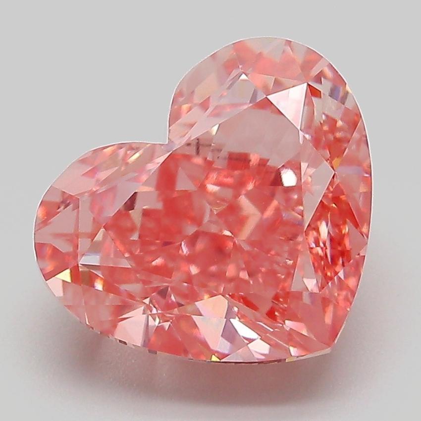 5.08 Ct. Fancy Vivid  Pink Heart Lab Grown Diamond