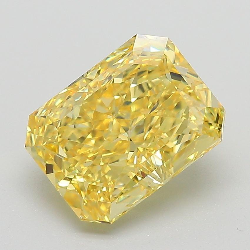 3.09 Ct. Fancy Vivid Yellow Radiant Lab Grown Diamond