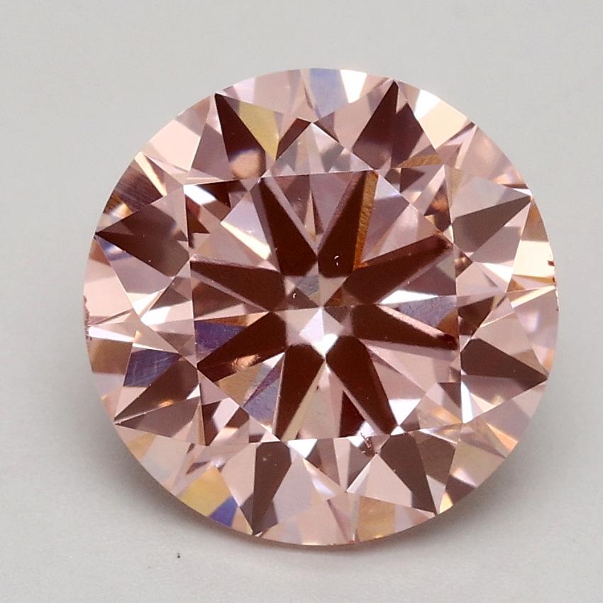 2.50 Ct. Fancy Intense Pink Round Lab Grown Diamond