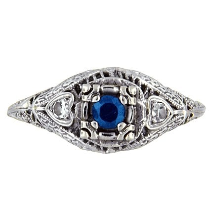 Art Nouveau Sapphire Vintage Ring