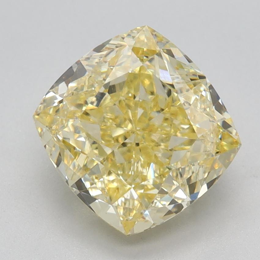 2.56 Ct. Fancy Vivid Yellow Cushion Lab Grown Diamond