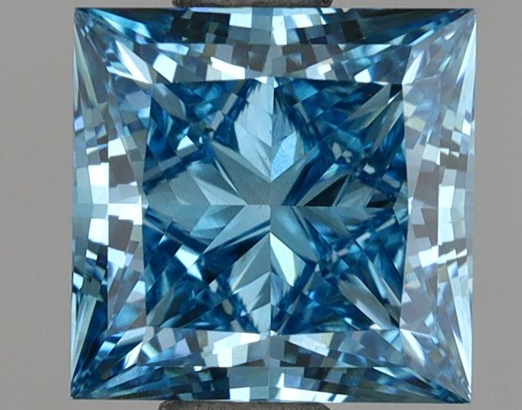 1.56 Ct. Fancy Vivid Blue Princess Lab Grown Diamond
