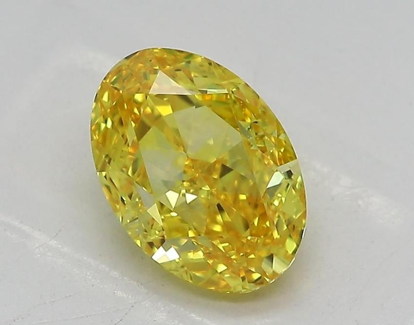 1.5 Ct. Fancy Vivid Yellow Oval Lab Grown Diamond