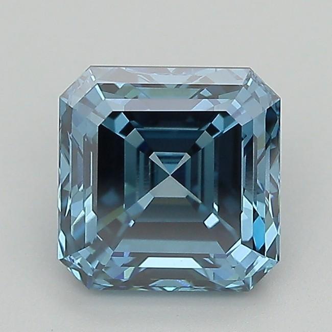 3.30 Ct. Fancy Vivid  Blue Asscher Lab Grown Diamond
