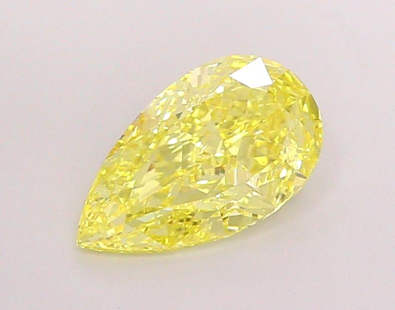2.11 Ct. Fancy Vivid Yellow Pear Lab Grown Diamond