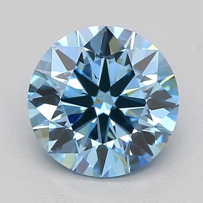 0.70 Ct. Fancy Vivid  Blue Round Lab Grown Diamond