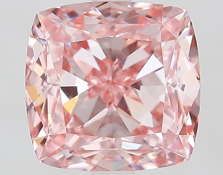4.10 Ct. Fancy Vivid Pink Cushion Lab Grown Diamond