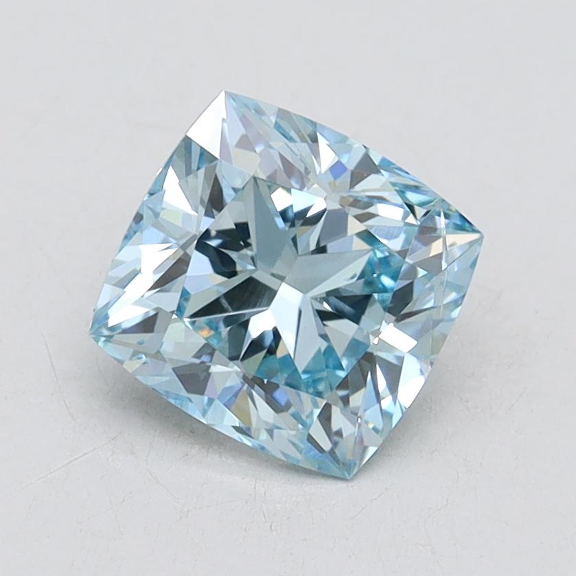 1.33 Ct. Fancy Intense Blue Cushion Lab Grown Diamond