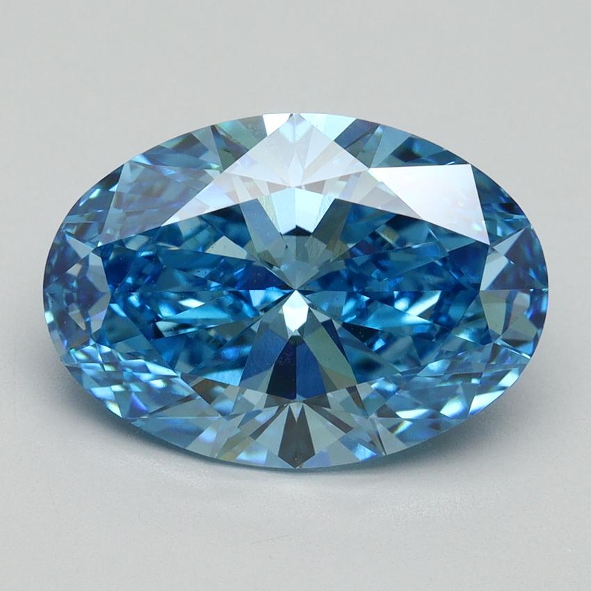 4.76 Ct. Fancy Vivid Blue Oval Lab Grown Diamond