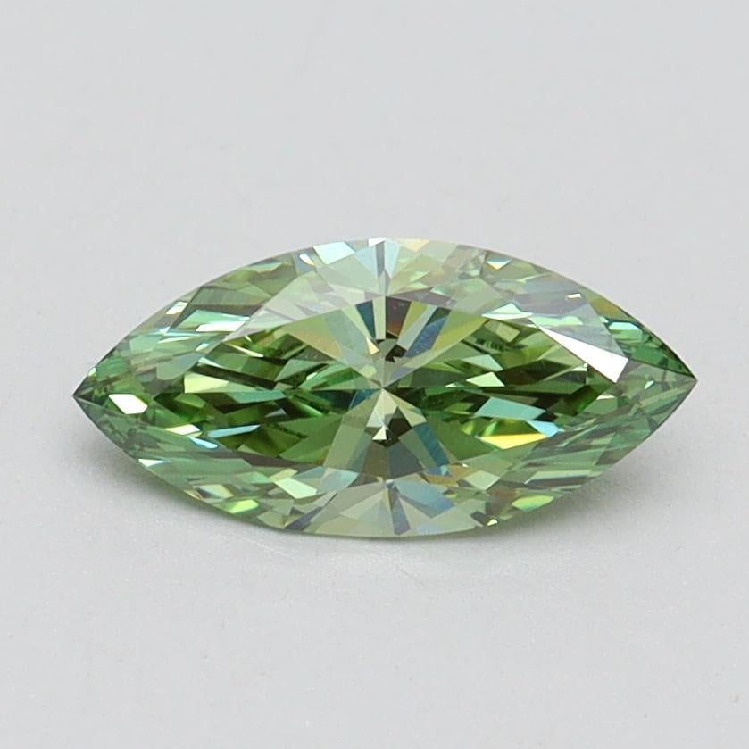 0.68 Ct. Fancy Vivid Green Marquise Lab Grown Diamond