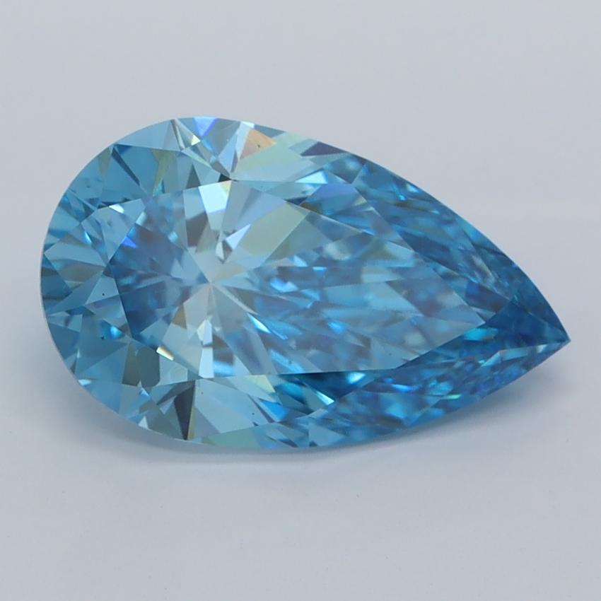 2.46 Ct. Fancy Vivid  Blue Pear Lab Grown Diamond