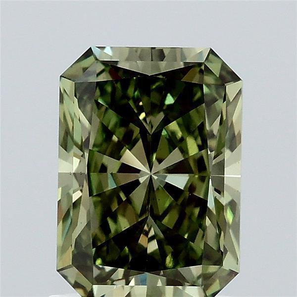 1.44 Ct. Fancy Vivid  Green Radiant Lab Grown Diamond