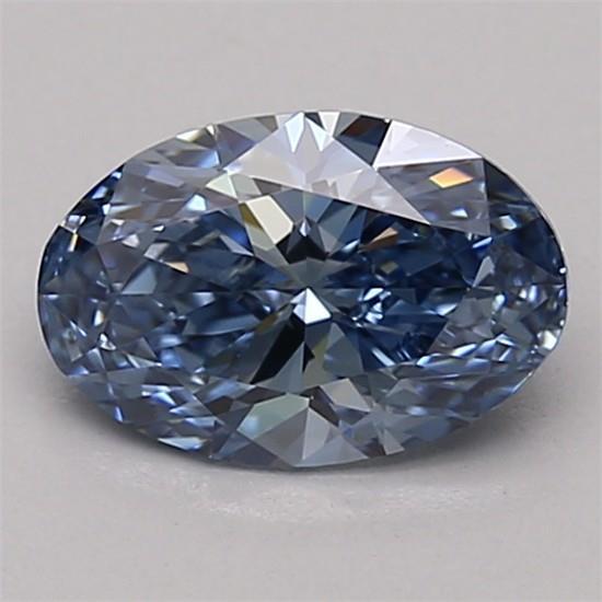 0.88 Ct. Fancy Vivid Blue Oval Lab Grown Diamond