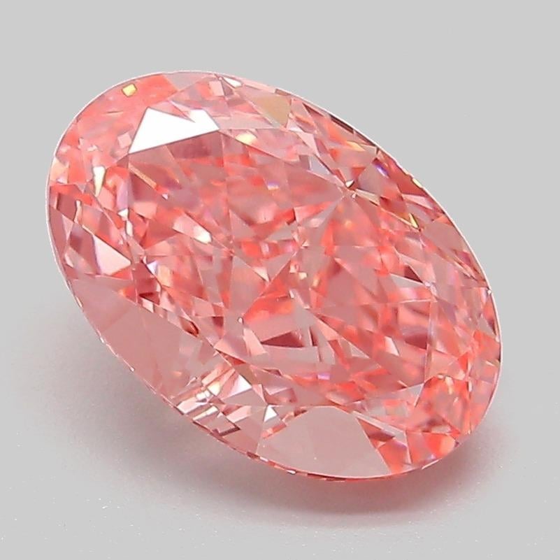 2.55 Ct. Fancy Vivid  Pink Oval Lab Grown Diamond