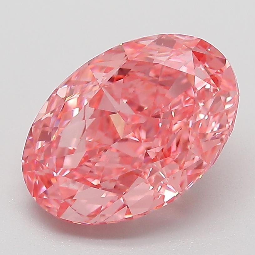 3.03 Ct. Fancy Pink Oval Lab Grown Diamond