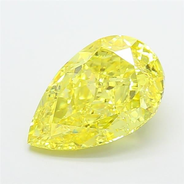 5.04 Ct. Fancy Intense Yellow Pear Lab Grown Diamond