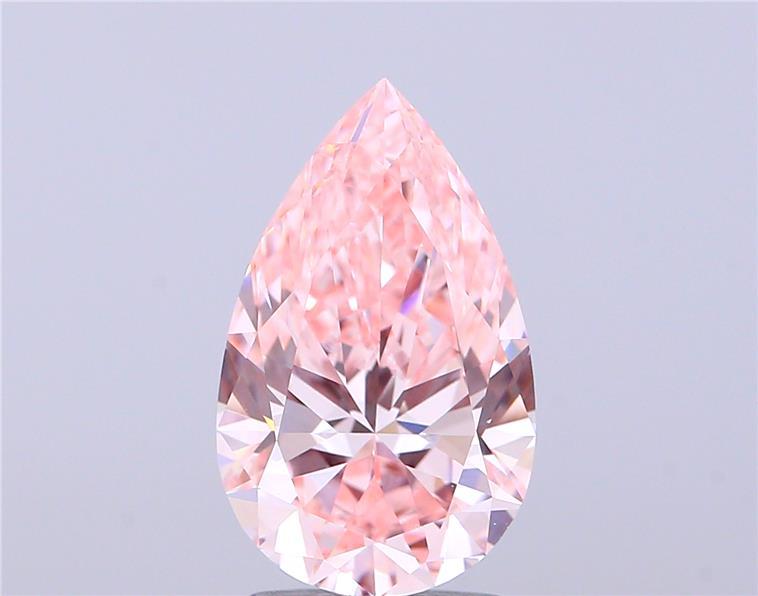 3.57 Ct. Fancy Intense Pink Pear Lab Grown Diamond