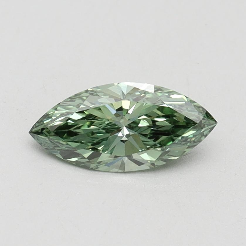 0.52 Ct. Fancy Vivid Green Marquise Lab Grown Diamond