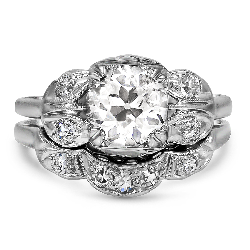 Retro Diamond Vintage Ring | Norfolk Bridal Set | Brilliant Earth