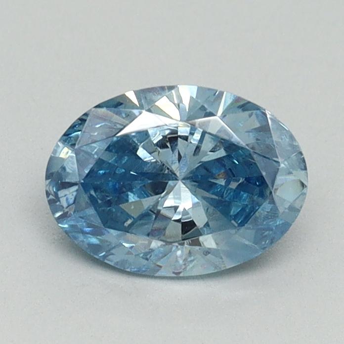 0.79 Ct. Fancy Vivid Blue Oval Lab Grown Diamond