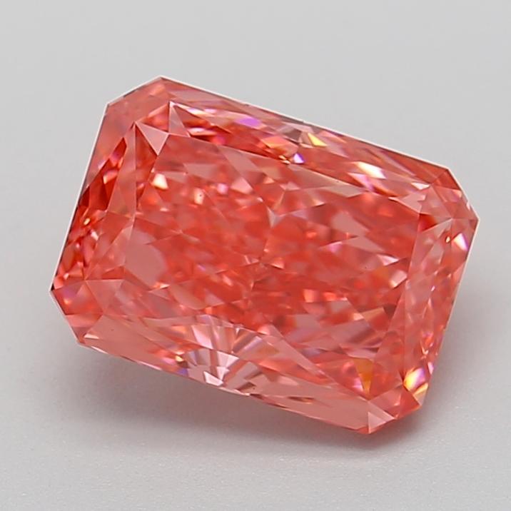 3.34 Ct. Fancy Vivid Pink Radiant Lab Grown Diamond