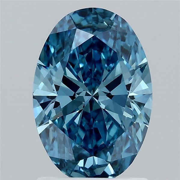 1.54 Ct. Fancy Vivid Blue Oval Lab Grown Diamond