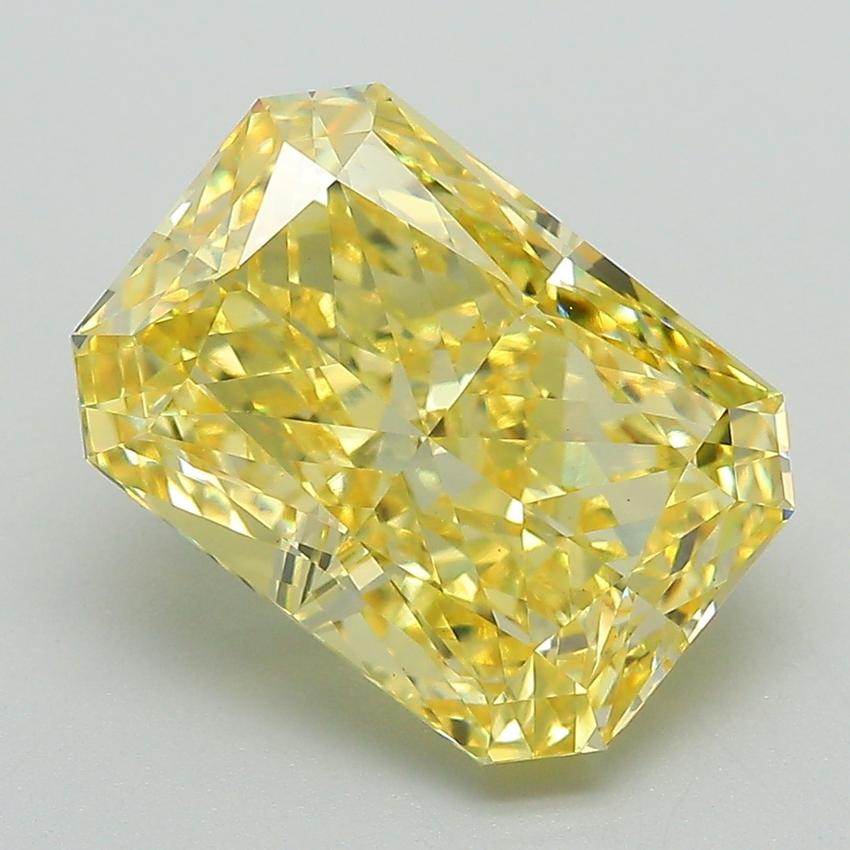 5.03 Ct. Fancy Vivid Yellow Radiant Lab Grown Diamond