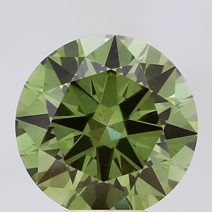 5.00 Ct. Fancy Vivid Green Round Lab Grown Diamond