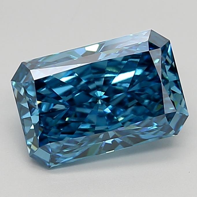 3.09 Ct. Fancy Vivid  Blue Radiant Lab Grown Diamond